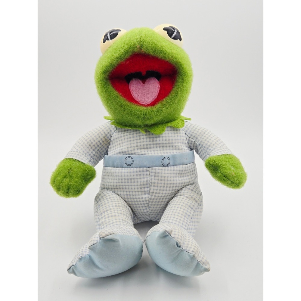 Vintage 1984 Muppet Babies Kermit the Frog Plush Hasbro Pampers Promo Toy H-28